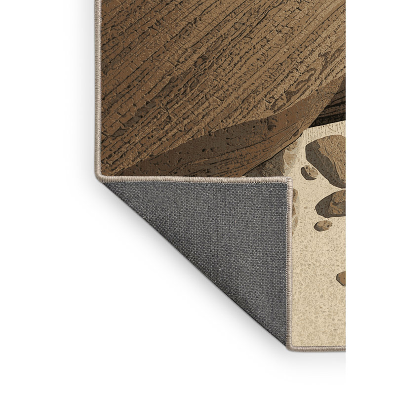 Tapis brun moelleux moelleux en pierre rustique Narberth, 4 x 6