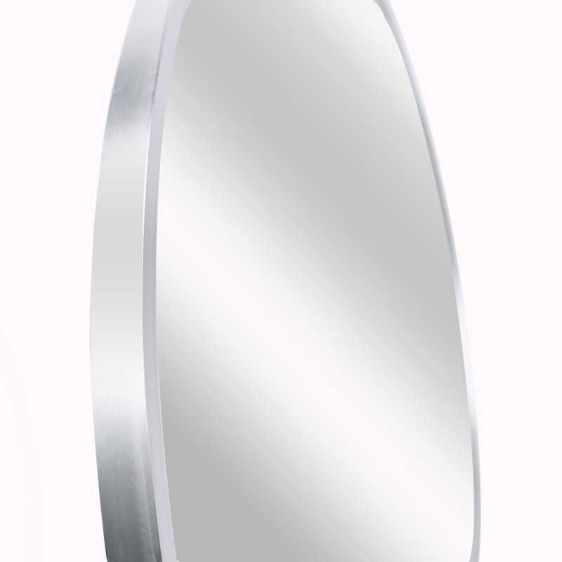 Miroir mural 39 po pour salle de bain, Argent argent, 39 po x 39 po