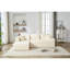 Chenille beige à 3 places - Compressible pour un rangement facile, doux et souple, un plaisir luxueux, des options de sièges polyvalentes, une texture facile à nettoyer avec 3 canapés, une expérience d'assise, un placement