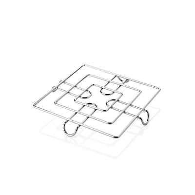 Sous-table en métal durable, 8,7 po x 8,7 po x 1,0 po | 100% acier inoxydable, conception résistante à la chaleur | Idéal pour protéger les comptoirs et les tables, les accessoires de cuisine élégants et fonctionnels, ne va pas au lave-vaisselle ni au micro-ondes