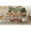 Ensemble de table de salle à manger extensible 7 pièces, table de cuisine avec rallonge amovible et 6 chaises de salle à manger rembourrées-103275327
