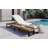 Outdoor Chaise Lounge Chair with 5-Position Adjustable Backrest, Reclining with Cushion, Patio Lounger with Wood Side Table, Sturdy Frame for Poolside, Garden, and Backyard-2121523080