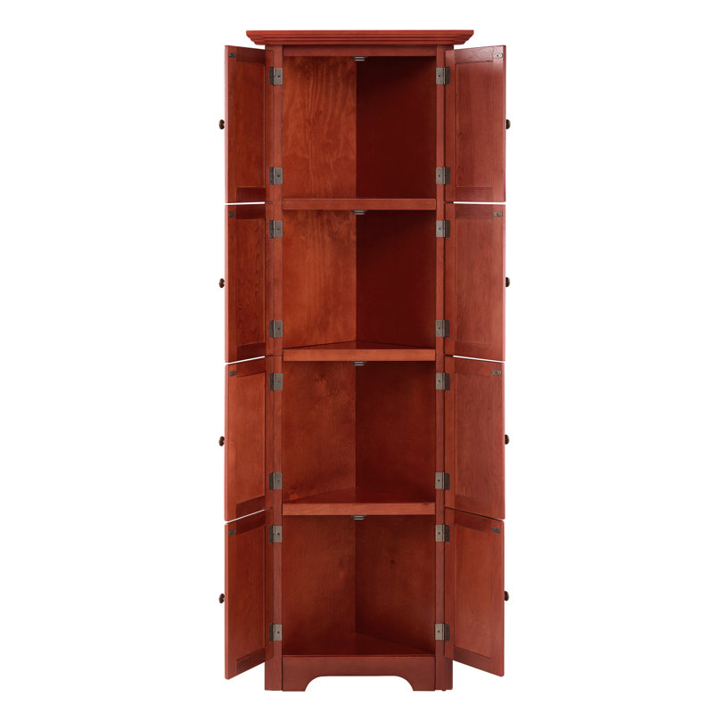 Bibliothèque à 4 coins avec 8 portes et étagères spacieuses