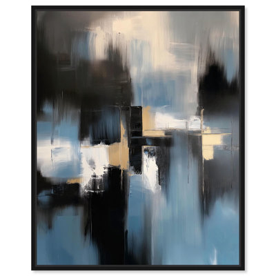 Urban Muted Depths I Canvas Blue Abstracts by Art Remedy