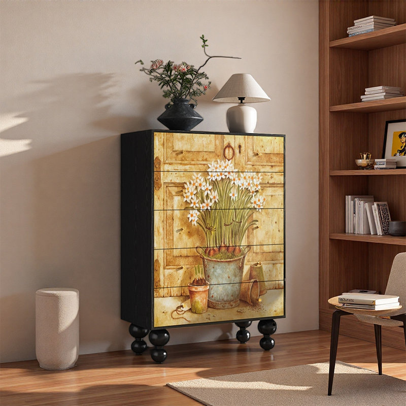 Armoire multi-tiroirs en bois de pin