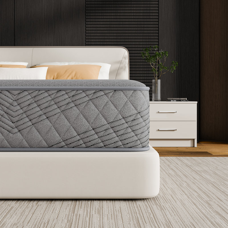🛏️ Alwyn Home 8"/10"/12"/14" Anti-Static Hybrid Mattress | ☁️ Plush Wave Cotton & 🧽 Soft Sponge Top, Independent Pocket Spring, Certipur-Us, Oeko-Tex & SGS Certified