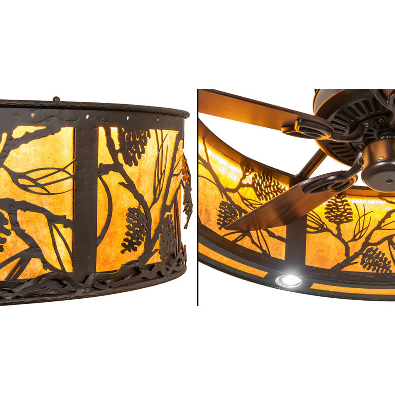 Whispering Pines LED Downrod Ceiling Fan