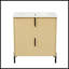 Meuble-lavabo de 30 pouces avec lavabo en céramique, tiroirs pleine extension, glissières à fermeture en douceur, conception cannelée-754341436
