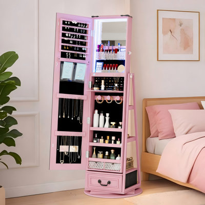 21.1'' Wide Jewelry Armoire With Mirror