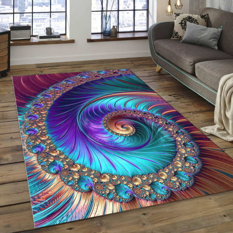 Chic Printed Rug with Pile Soft Type Showcasing an Intricate Floral Pattern for an Elegant Touch to Your Home Decor