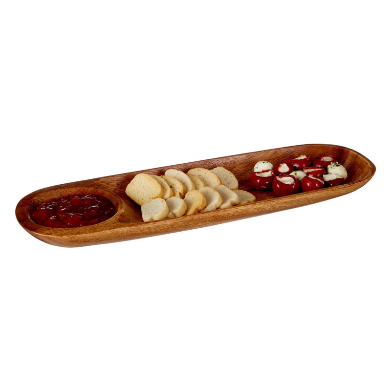Alpen Home Bester Wood Divided Serving Dish