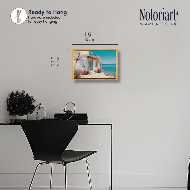 «Dream House I», impression murale encadrée à imprimé acrylique par Notoriart, cadre doré, 15 x 10, H 11 po x l 16 po
