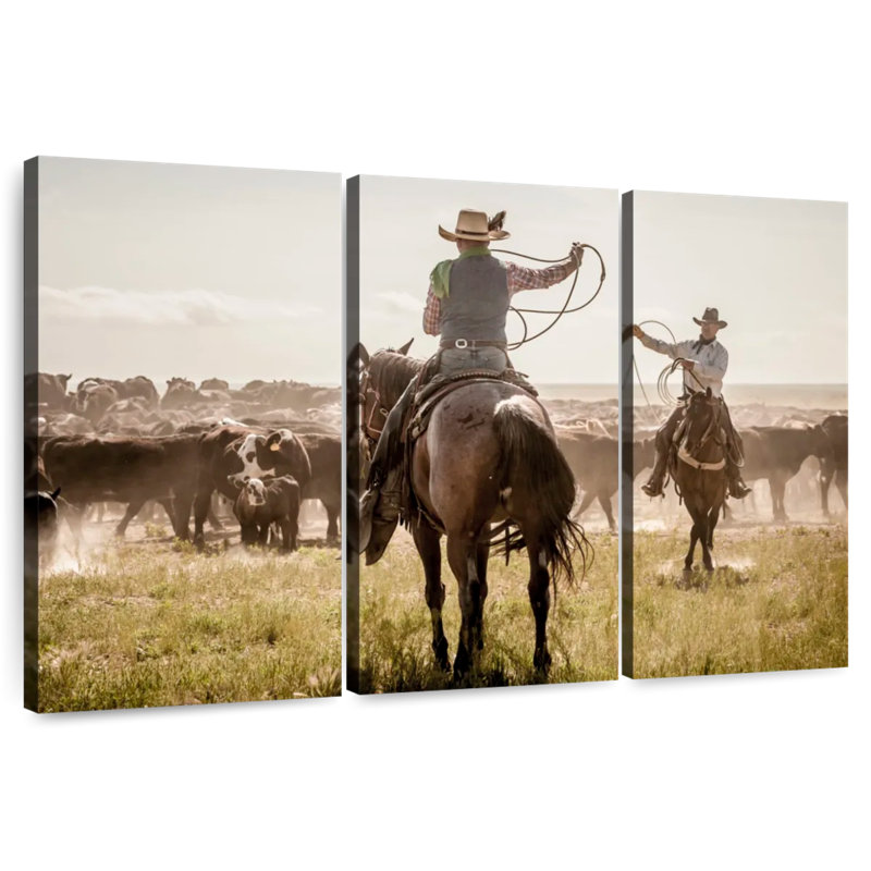 Brampt Cattle Drive Day, 24" H x 38" W