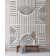 Feliz Geometric Machine Made Power Loomed Polypropylene Area Rug in Ivory/Black