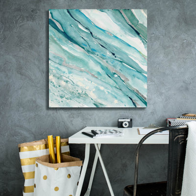 Epic Graffiti 'Silver Springs I Blue Green' by Albena Hristova Canvas Wall Art