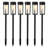 Satin Black Solar Powered Integrated LED Pathway Light Kit Pack