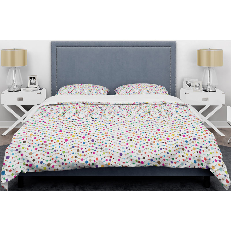 Retro Art Deco - Mid century bedding set - Modern Mid-century Bed cover set, King Duvet Cover + 2 Shams
