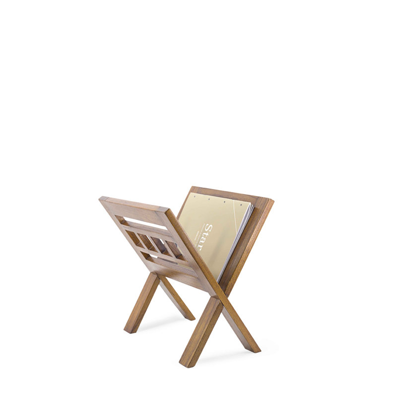 Guildhall Solid Wood Free Standing Magazine Rack