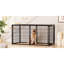 Cage pour chien de 63 po pour chiens de taille moyenne de 50 à 90 lb, parc pour chiots avec dessus sécuritaire, métal résistant à la traction, emplacement de la porte réglable, diviseur à deux espaces, canines à assemblage rapide, fil amovible, séparé