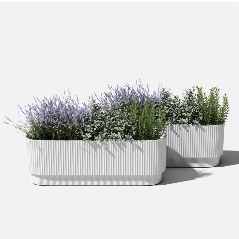 Jardinière 42 po Veradek Demi Series, 2, Blanc