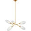 Toscano 33" Branched Chandelier in Gild with Frosted Glass