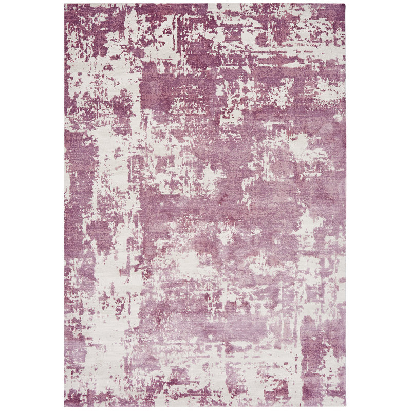 Braud Soft Shiny Purple Area Rug, Rectangle 120 x 180cm