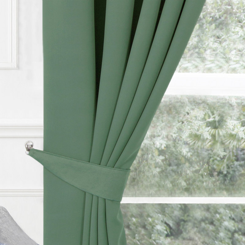 Naara Fabric 28cm TIEBACKS, Green
