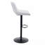 Ensemble de 2 tabourets de bar pivotants réglables en cuir de polyuréthane blanc avec repose-pieds-1500973404