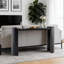 Console étroite noire de 53 pouces, table d'entrée moderne aux coins arrondis-1786346985