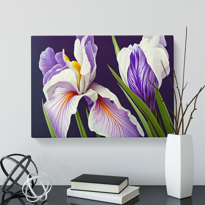 Stunning Iris Flowers - Wrapped Canvas