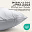 Luxury Hypoallergenic Silk-like Cooling Wrinkle-Free & High Stretch Pillow Protector with Hidden Zipper-121252917-121252918