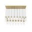 Lustre linéaire à intensité variable en acier 23 lumières Premislao-555734218
