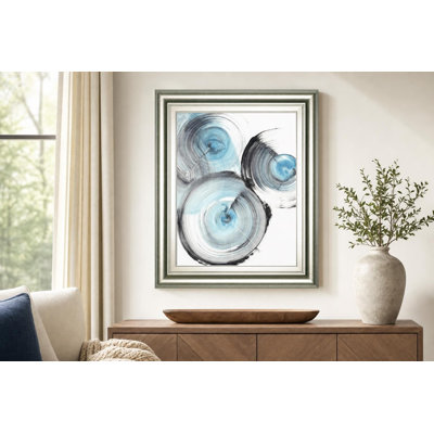 Art mural Ripple Effect II - 22 po x 26 po - Cadre argenté