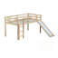 Lit mezzanine simple bas avec glissade, échelle et garde-corps de sécurité-1150208686