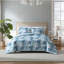 Tommy Bahama Legacy Palms Cotton Reversible Blue Comforter Set-1229634613
