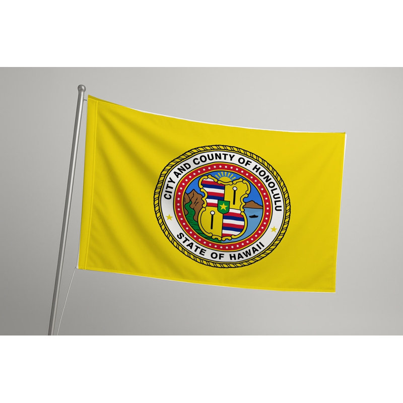 Drapeau de la ville d'Honolulu — Drapeau extérieur, 36" H x 60" W