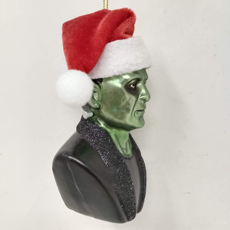 Ornement de Noël en verre Frankenstein Santa