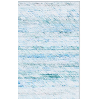Tapis gris / turquoise Athiran 919