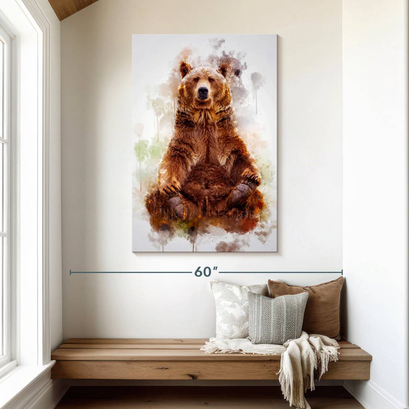 Brampt Brown Bear Sitting, 48" H x 32" W