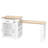 Extendable Kitchen Island With Drawers, Cabinets & Open Shelves For Dining, Breakfast Bar & Tea Lounge,White-1241555483