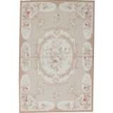 Hand-Knotted High-Quality Beige and Cream Area Rug