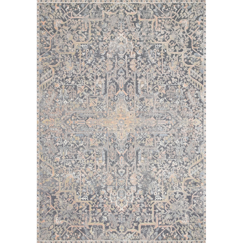 Tapis oriental gris Cudahy, Rectangle 5 pi 2 po x 7 pi 7 po