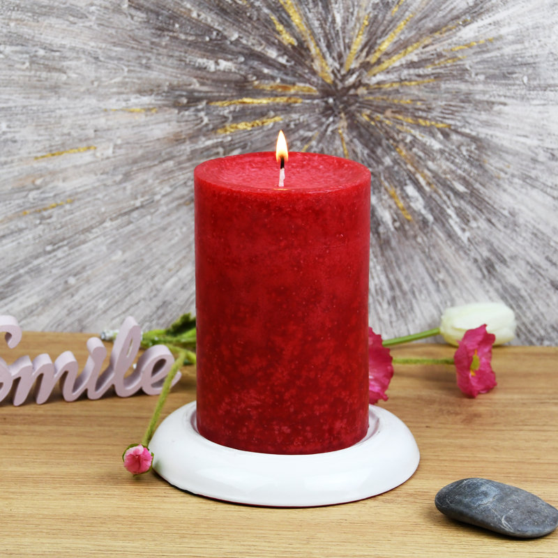 Sld Apple Crisp Scented Pillar Candle, 1, 6" H x 4" W x 4" D