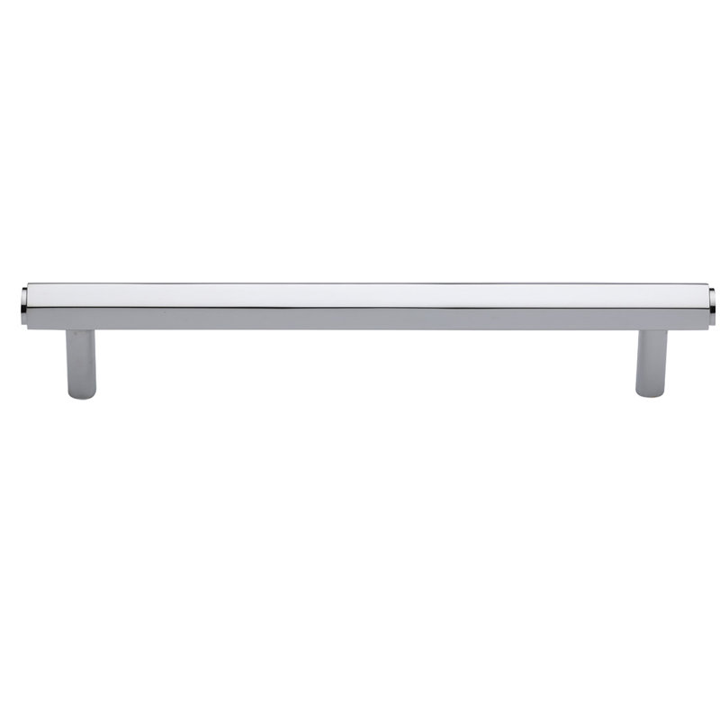 Polished Chrome Modern Bar Pull with Mounting Hardware