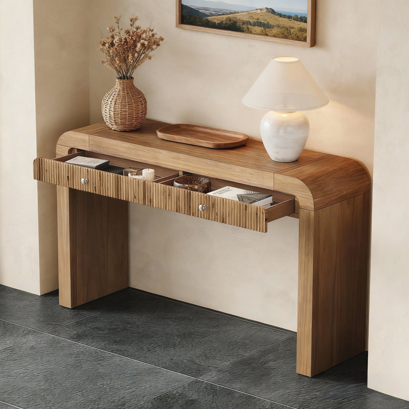 Ivywood with Fluted Drawer Front, Natural