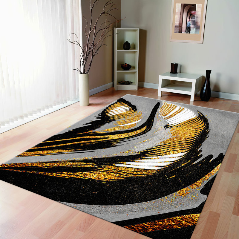 Tapis non tissé à motif floral Floral Symphony, Rectangle 3 pi 3 po x 4 pi 11 po