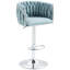 Tabourets de bar pivotants à 360 ° en tissu bleu - hauteur de comptoir réglable avec dossier tissé et repose-pieds pour pub, café, cuisine (2 pièces, 2 pièces et dans la cuisine, pub)-1827967626