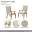 Chaise avec accoudoirs Scotts - champagne clair