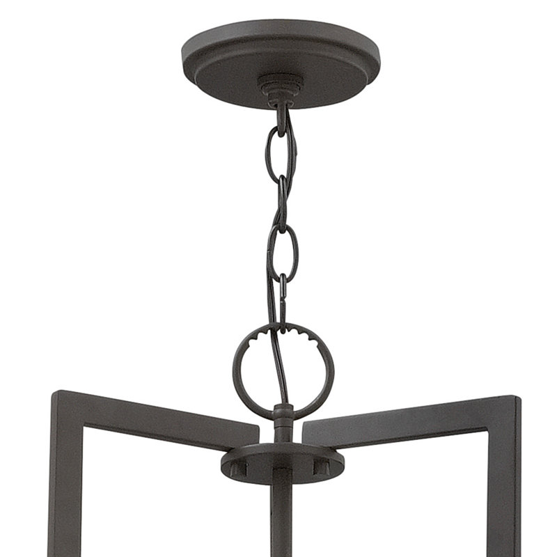 Luminaire suspendu contemporain 3 lumières Hampton, Bronze Buckeye, H 30,25 po x l 26 po x P 26 po, 100 W moyen