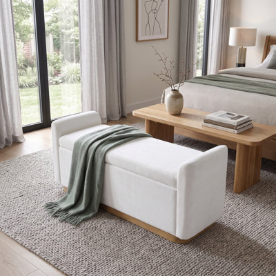 Stylish 49-Inch Storage Ottoman Bench with Safety Hinge – Versatile Upholstered Seat for Entryway, Bedroom, and Living Room | Hidden Storage & High Weight Capacity